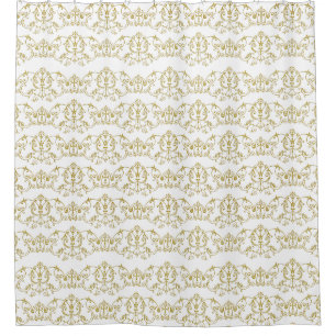 Vintage golden Ornaments I + your backgr. & ideas Shower Curtain