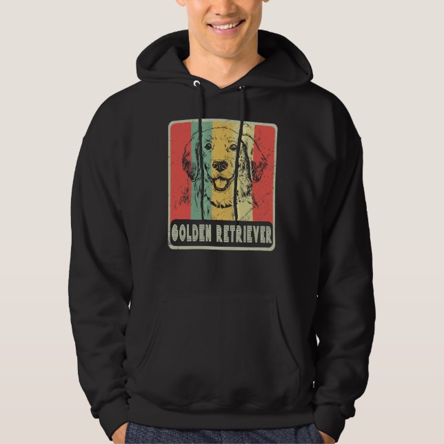 Vintage Golden Retriever Dog For Dog Hoodie (Front)