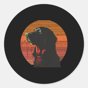 Vintage Golden Retriever Dog Lovers Christmas Birt Classic Round Sticker