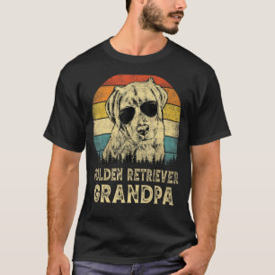 Vintage Golden Retriever Grandpa Dog  Father s Day T-Shirt