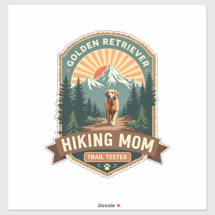 Vintage Golden Retriever Hiking Mum Trail Tested M