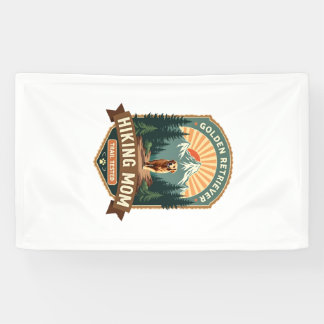 Vintage Golden Retriever Hiking Mum Trail Tested M Banner