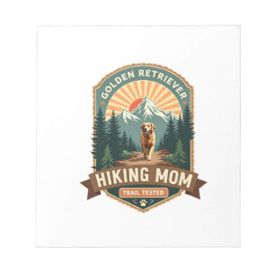 Vintage Golden Retriever Hiking Mum Trail Tested M Notepad