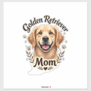 Vintage Golden Retriever Mum Dog Lover Typography 
