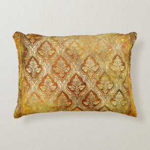 vintage golden shabby background decorative cushion
