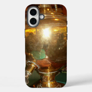 Vintage Golden Tea Pot Wall Art & Print iPhone 16 Plus Case
