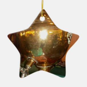 Vintage Golden Tea Pot Wall Art & Print Ceramic Tree Decoration