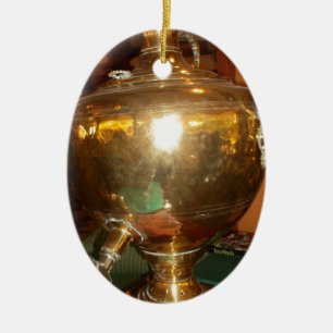 Vintage Golden Tea Pot Wall Art & Print Ceramic Tree Decoration