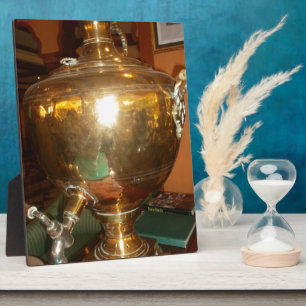 Vintage Golden Tea Pot Wall Art & Print Plaque