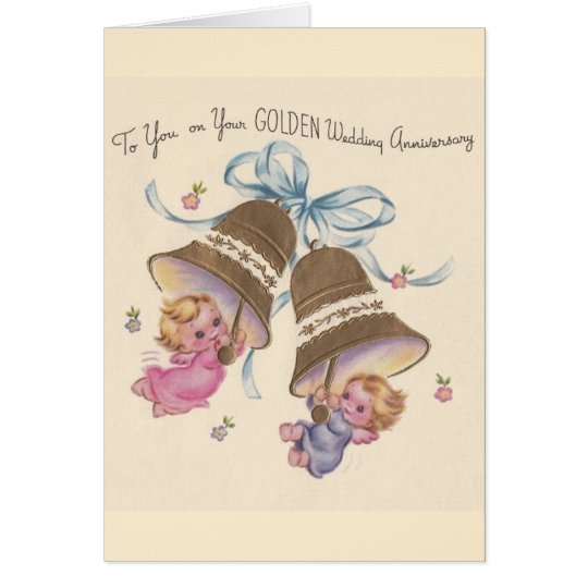 Vintage Golden Wedding Anniversary Card