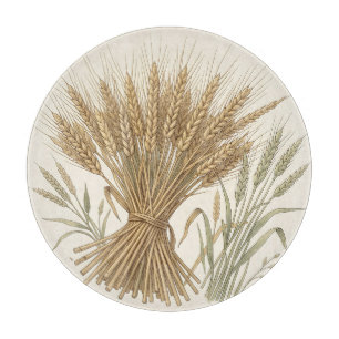 Vintage Golden Wheat Sheaf Bundle Harvest  Cutting Board
