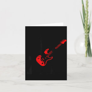 Vintage Goldendoodle Rock Playing Guitar Funny Dog Card