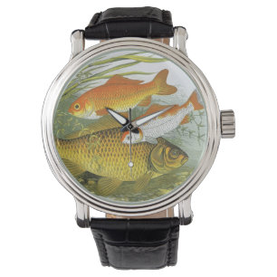 Vintage Goldfish Koi Fish, Marine Aquatic Sea Life Watch