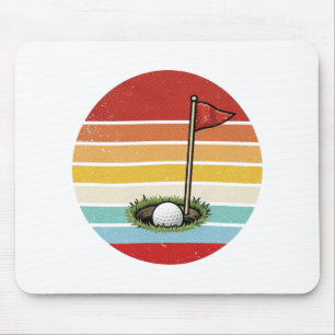 Vintage Golf Ball Hole Mouse Mat