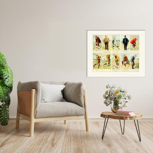 Vintage Golf Cigarette Cards Print