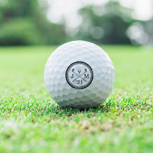 Vintage Golf Club Logo Monogram Golf Balls
