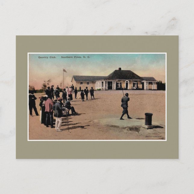 Vintage golf country club Southern Pines NC Postcard (Front)