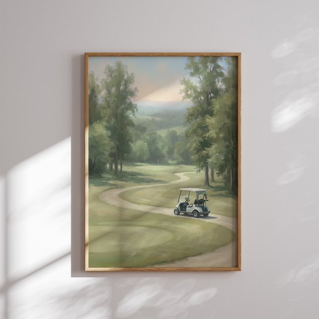 Vintage Golf Course Wall Art with Cart (Creator Uploaded)