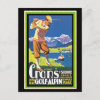 Vintage Golf Crans-sur-Sierre Vintage Poster