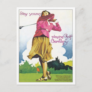 Vintage Golf Germany Postcard