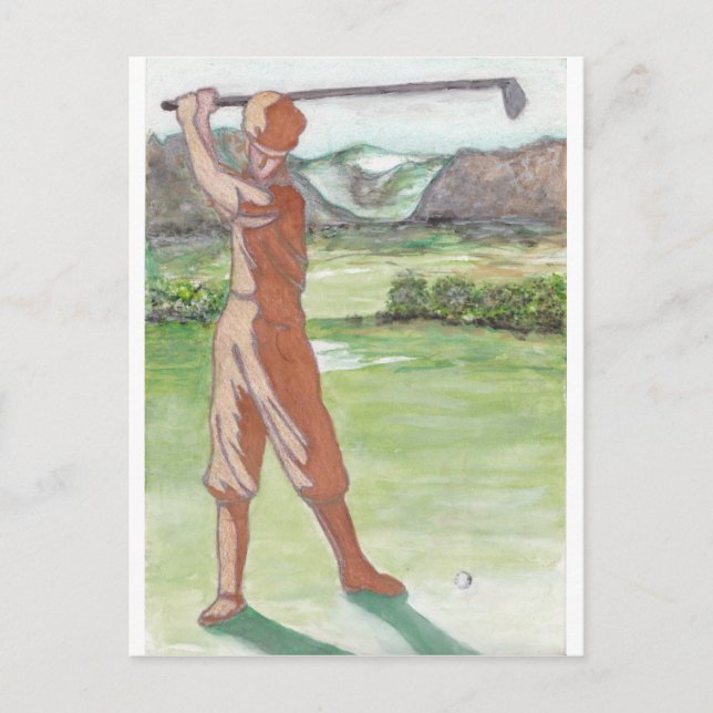 Vintage Golf Greeting Card (Front)