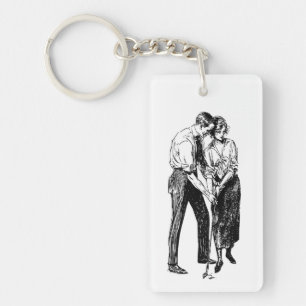 Vintage Golf Lessons Key Ring