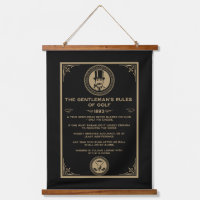 Vintage Golf Rules Wall 