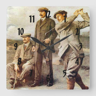 Vintage Golf Square Wall Clock