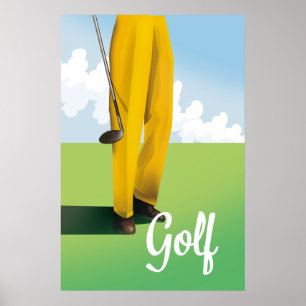 Vintage Golf Travel poster