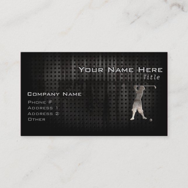 Vintage Golfer; Cool Business Card (Front)