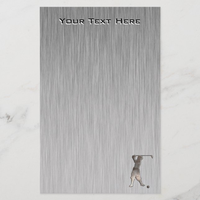 Vintage Golfer; Cool Stationery (Front)