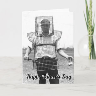 Vintage Golfer Fathers Day Holiday Card