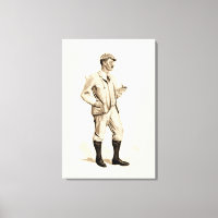 Vintage Golfer with Tobacco Pipe and Boots