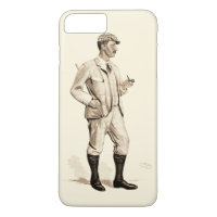 Vintage Golfer with Tobacco Pipe and Boots