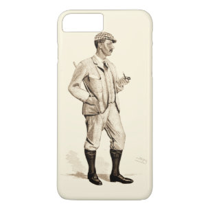 Vintage Golfer with Tobacco Pipe and Boots iPhone 8 Plus/7 Plus Case