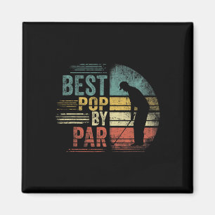 Vintage Golfing Best Pop By Par Christmas Fathers Magnet