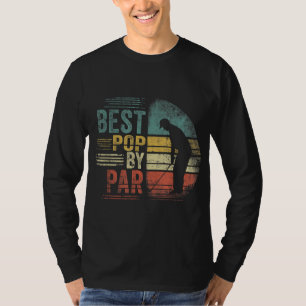 Vintage Golfing Best Pop By Par Christmas Fathers T-Shirt