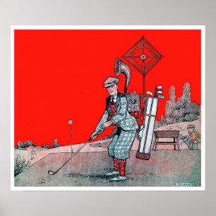 Vintage Golfing Print