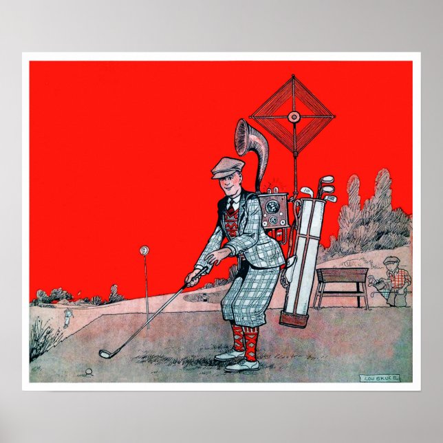 Vintage Golfing Print (Front)