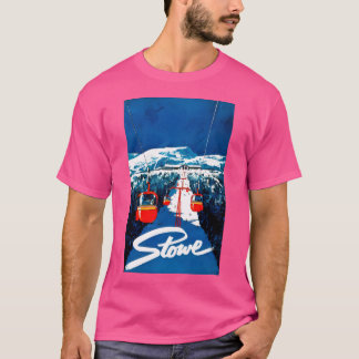 Vintage Gondola Winter Travel Ski Poster T-Shirt
