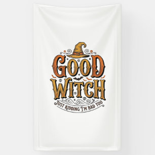 Vintage Good Witch Halloween Typography Design_1 Banner