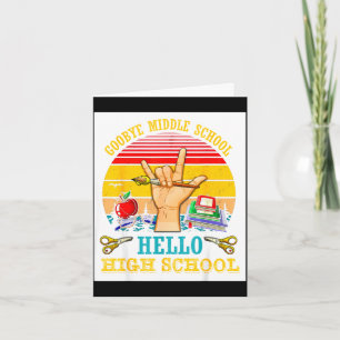 Vintage goodbye middle school graduation hello card
