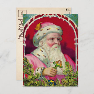 Vintage Goofy Looking Santa Christmas Postcard