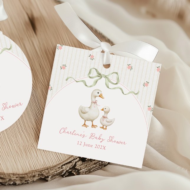 Vintage Goose Baby Shower Favour Tags (Creator Uploaded)