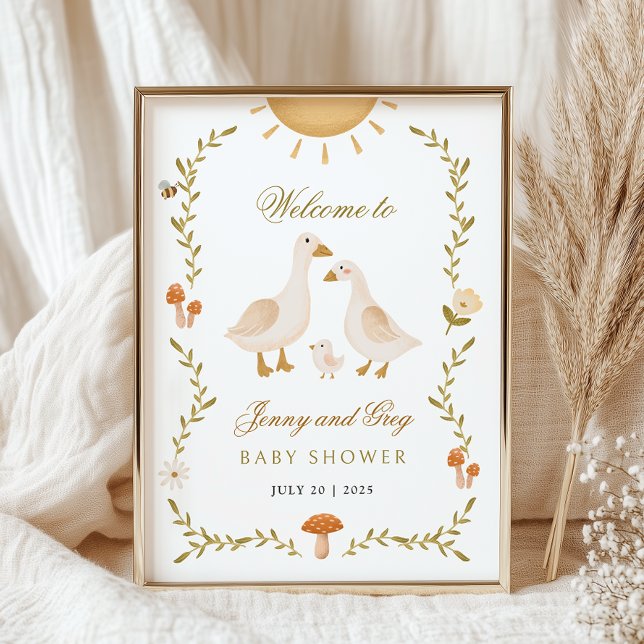 Vintage Goose Baby Shower Welcome Poster (Creator Uploaded)
