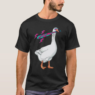 Vintage Goose Wearing Sunglasses Duck Chicken Retr T-Shirt