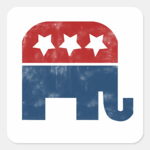 Vintage GOP logo Square Sticker