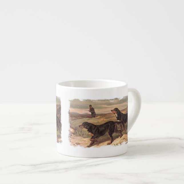 Vintage Gordon Setters Afield Espresso Mug (Front Right)