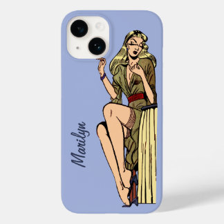 Vintage Gorgeous Blonde Glamour Girl Retro Pinup Case-Mate iPhone 14 Case