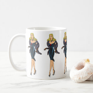 Vintage Gorgeous Glamour Girl Retro Blonde Pinup Coffee Mug